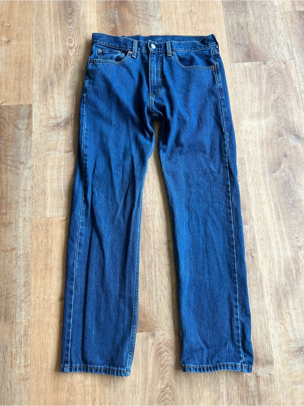 Levi’s 505 Men’s Blue Medium Wash Denim Jeans Straight Leg Regular Fit 33x32